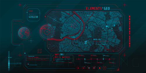 design a futuristic software interface vector image