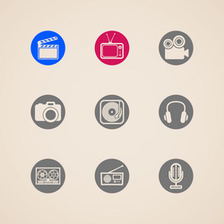 flat icons for web and mobile applications vector image