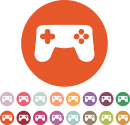 Gamepad icon game symbol flat vector