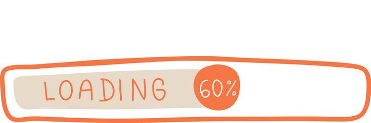 handdrawn loading bar progress indicator vector image