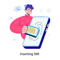 inserting sim vector image
