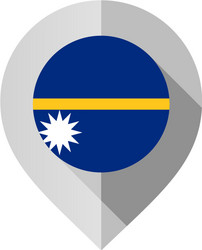 marker with flag for map vector image