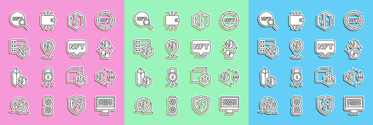 set line binary code ethereum exchange nft vector image