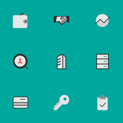 set of simple trade icons elements done opening vector image