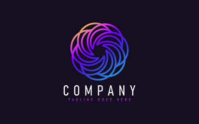 abstract modern logo design based from circular vector image