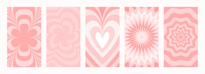 abstract psychedelic pattern set groovy vector image