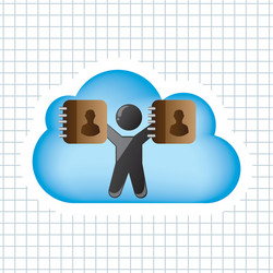 cloud computing design vector image