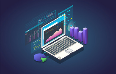 Data Analysis & Business Intelligence vector image
