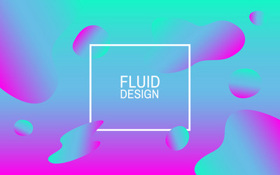 fluid bubbles colorful abstract background vector