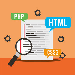 program coding website vector image