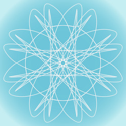 snowflake simple abstract shape on blue gradient vector image
