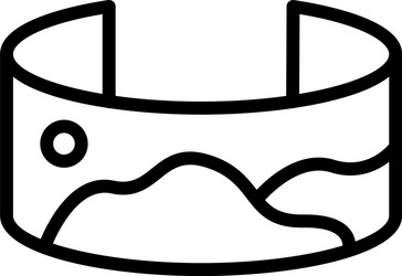 Augmented Reality Panorama Icon vector image
