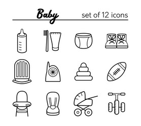 baby icons vector