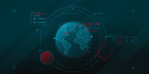 design a futuristic software interface vector image