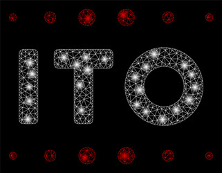 flare mesh carcass ito caption with spots vector image