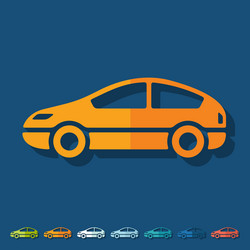 Flat design car Royalty Free Vector Image - VectorStock