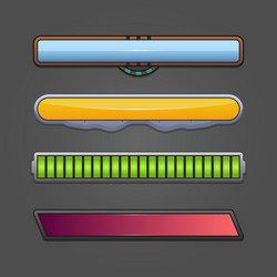 Game ui kit with status bars battery bar vector