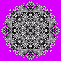 grey circular decorative geometric pattern vector image