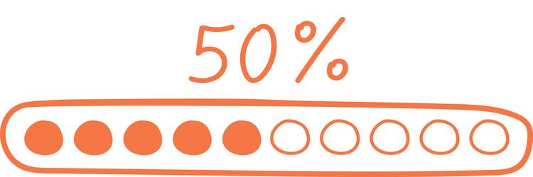 handdrawn loading bar progress indicator vector image