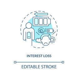 Losing interest in life concept icon Royalty Free Vector