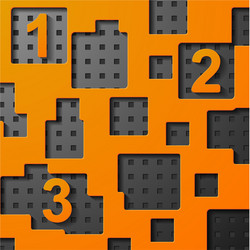 round 3d pointers for first second and third place vector image
