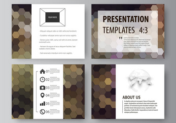 Set of business templates for presentation slides vector