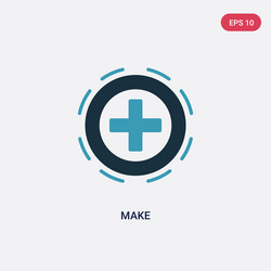 two color make icon from user interface concept vector image
