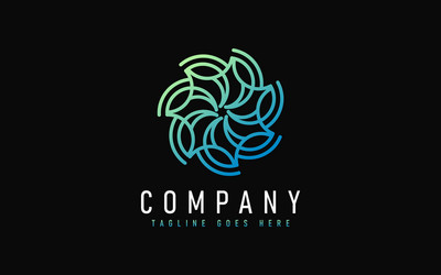 abstract modern logo design based from circular vector image