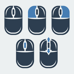 Computer Mouse Buttons & Controls vector image