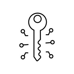 graphic showing digital elements of security vector image