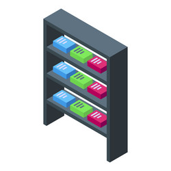 modern server rack storing big data in center vector image