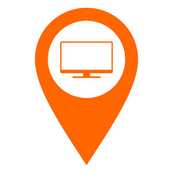 screen and location pin vector