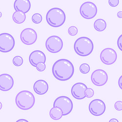 seamless pattern with soap bubbles naive vector image