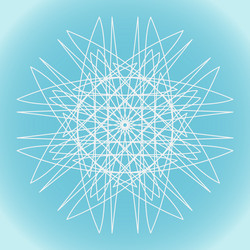 snowflake simple abstract sharp shape on blue vector image