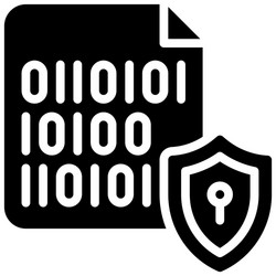 binary encryption icon cryptocurrency related vector image