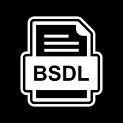 bsdl file document icon vector image
