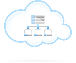 cloud computing icon vector image