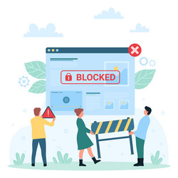 content restriction ip blocking by tiny people vector