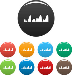 equalizer tune radio icons set color vector image