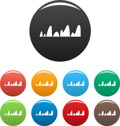 equalizer tune radio icons set color vector