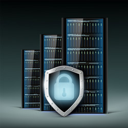 network servers with a shield security database vector