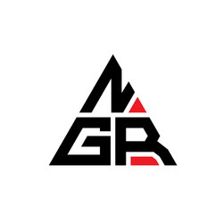 NGR Triangle Logo - Red Monogram vector image