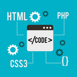 program coding website vector image
