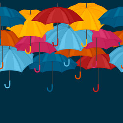 seamless pattern with colored umbrellas vector image