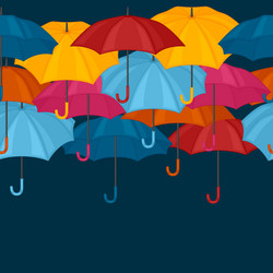 Seamless pattern with colored umbrellas vector