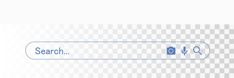 search bar internet box website ui bars vector image