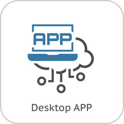 simple desktop app line icon vector image