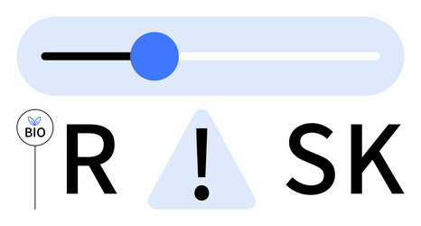 adjusting risk level in biotechnology with slider vector image