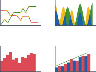 business data graph analytics vector image