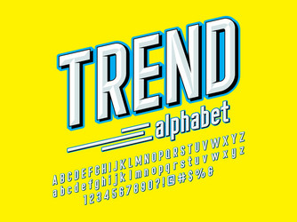 chisel font vector image